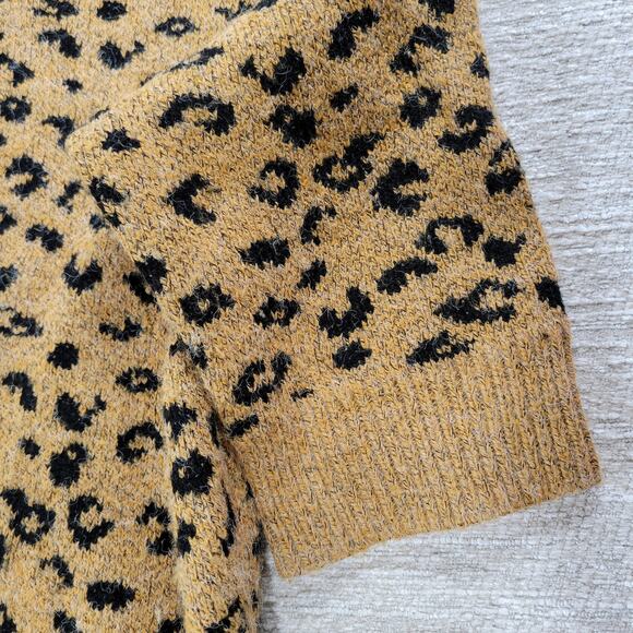 Ces Femme Leopard Print Oversized Cardigan Medium Wool Angora Blend - Picture 7 of 16